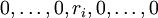 0, \ldots, 0, r_i, 0, \ldots, 0