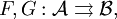F, G : \mathcal{A} \rightrightarrows \mathcal{B},