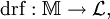 \operatorname{drf}&nbsp;: \mathbb{M} \to \mathcal{L},
