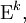 \operatorname{E}^k,