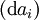 (\operatorname{d}a_i)