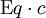 \operatorname{E}q \cdot c