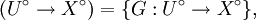 (U^\circ \to X^\circ) = \{ G&nbsp;: U^\circ \to X^\circ \},