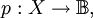 p&nbsp;: X \to \mathbb{B},\!