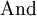 \operatorname{And}