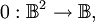 0 : \mathbb{B}^2 \to \mathbb{B},