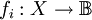 f_i&nbsp;: X \to \mathbb{B}