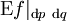 \operatorname{E}f|_{\operatorname{d}p~\operatorname{d}q}