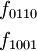 \begin{matrix} f_{0110} \\[4pt] f_{1001} \end{matrix}