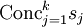 \operatorname{Conc}_{j=1}^k s_j