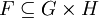 F \subseteq G \times H