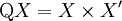 \operatorname{Q}X = X \times X'