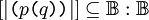 [| \texttt{(} p \texttt{(} q \texttt{))} |] \subseteq \mathbb{B}:\mathbb{B}