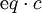 \operatorname{e}q \cdot c