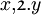 x,\!\mathfrak{2}.y