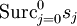 \operatorname{Surc}_{j=0}^0 s_j