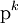 \operatorname{p}^k