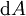 \operatorname{d}A