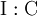 \mathrm{I}:\mathrm{C}\!