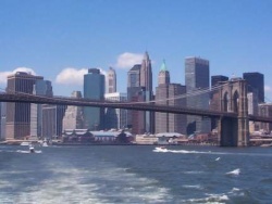 New York Harbor and the Brooklyn Bridge